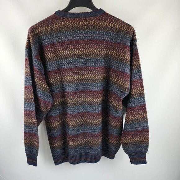 Riscatto Sweater Mens Multi Italy Wool Blend V-Neck Pullover - Picture 2 of 7